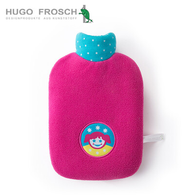 

HUGO FROSCH warm frog Germany imported hot water bottle cartoon flannel jacket mini ecological environmental protection water hand warmers cartoon girl 08L 0454