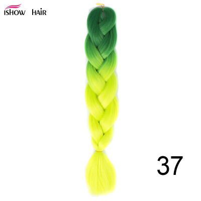 

Silky Strands 24'' 100g Ombre Synthetic Braiding Hair Extensions For Crochet Braids Kanekalon Jumbo Braids Two Tone Ombre Color 1p