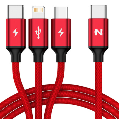 

NOHON Type-C для интерфейса Android / Apple / Type-C Один для Apple Data Cable 1 метр Китай Красный для Macbook