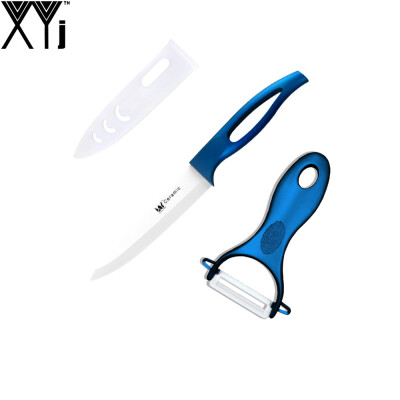 

XYJ Brand Ceramic Knife Set High Quality White Blade 5 Inch Slicing Kitchen Knives With Peeler Handmade Cooking Tools Best Gift