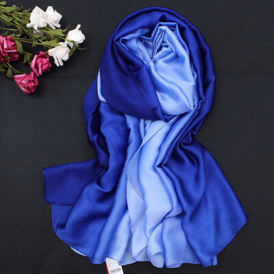 

Outdoor New Silk Beach Towel Women Gradient Silk Sunscreen Shawl Scarf