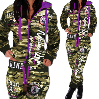 

2017 New Women Fashion 2 Parts Hooded Sweatshirt&Pants Set