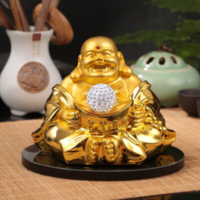 

Love ant ianttek AM-07 car decoration car perfume creative gold-plated Maitreya interior decoration big Buddha car perfume seat lucky treasure - white beads