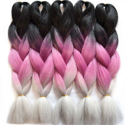 

1pcspack Chorliss 24" Ombre Braiding Hair Crochet Braids Synthetic Crochet Hair Extension 100gpack