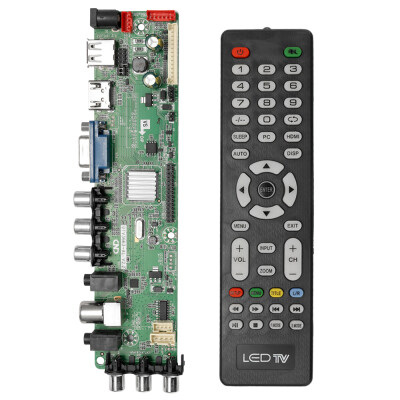 

DTV3663-AS V20 Digital TV Board DVB-T2 Universal LCD LED TV Controller Driver Board with Cable Inverter