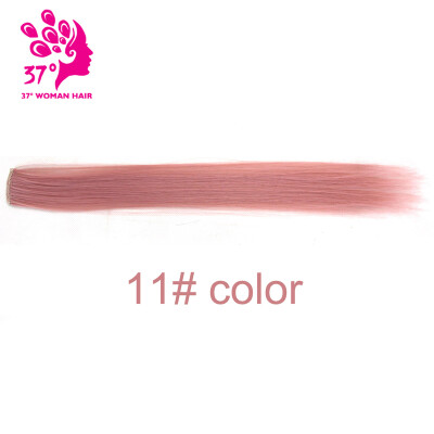 

Fashion hair extension for women Long Synthetic Clip In Extensions Straight Hair piece Party Highlight Punk Cosplay Colorful