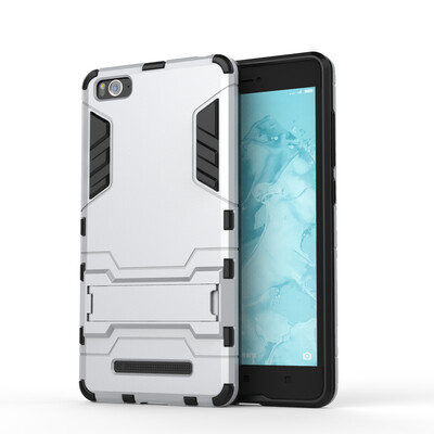 

Hybrid Armor Shockproof Rugged Bumper Case TPU Plastic Case with Standing Frame for Xiaomi 4C