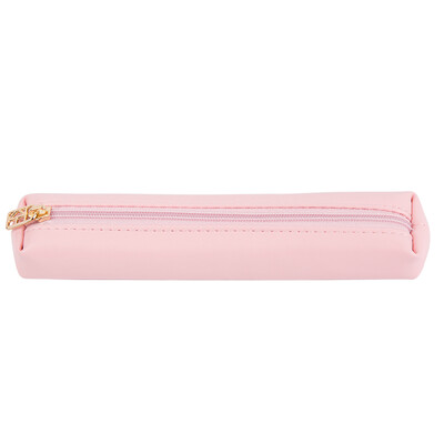 

Kinbor straps fashion small pencil bag leather stationery bag student supplies girls models pure white DTB6244-1