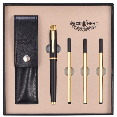 

Hero HERO 1801 matte black IM metal rod&ball pen combo set