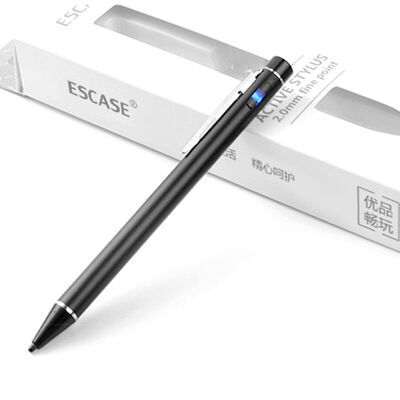 

ESCASE Apple iPad capacitive pen stylus Compatible with Microsoft Surface Huawei Samsung tablet&mobile smart touch&charging function elegant black