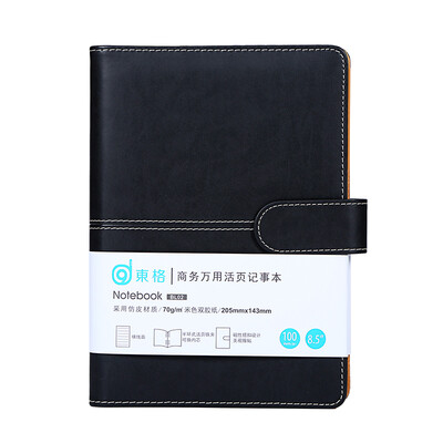 

Dongge BL02 85 100 pages with buckle loose-leaf leather book business notebook stationery notebook diary book replaceable core black