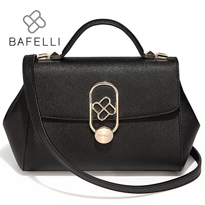 

BAFELLI autumn and winter the new split leather shoulder handbag pillow versatile bolsos mujer red black women messenger bags