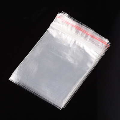 

PH PANDAHALL 200 pcs Clear Rectangle 10x7cm Zip Lock Bags