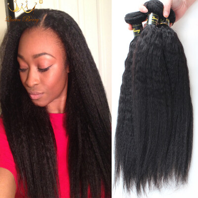 

Brazilian Yaki Straight 1pc Queen Berry 100% Unprocessed Human Hair Orignal Human Hair 8-28inch Natural Black Color