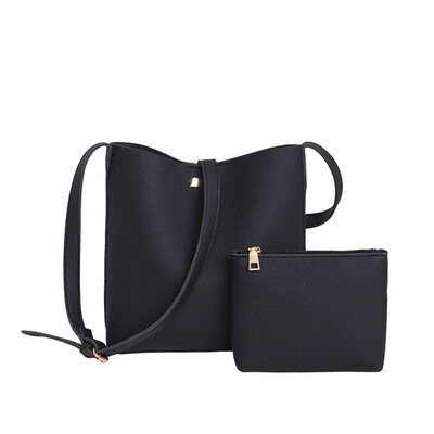 

DALFR Pu Leather Shoulder Bag Set Women Brands Handbags 2 Pcs Ladies Designer Crossbody Bags Famous Brand Women Bags 2017