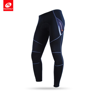 

NUCKILY Men's Thermal Bicycle Tights Winter Outdoor Sports Clothes Fleece Cycling Pants NS900-W