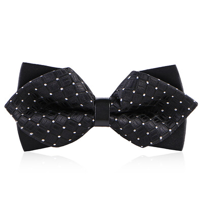 

Dusenna DUSENNA dress business wedding dress groom English bow gift boxed male plaid bow tie black grid