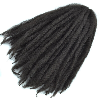 

18 Afro Marley Braids Hair Crochet Braids Hair Curl Crochet Synthetic Braiding Hair 100gPiece Brown Black Purple Color