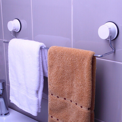 

Jingdong Supermarket Guardian bathroom pendant strong suction cup towel rack towel bar-free drill-free EK02021804 white