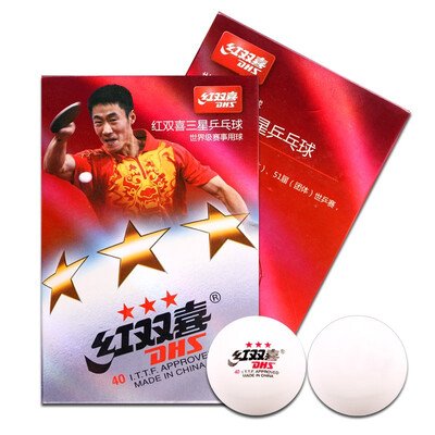 

Red Double Happiness DHS White Samsung Table Tennis 40mm Match Level 6 Pack 1840A0