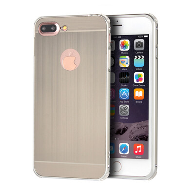

Роскошный чехол для iPhone 7 Plus Алюминиевый бампер + акриловая панель Назад Глянцевая обложка для iPhone 7 Plus