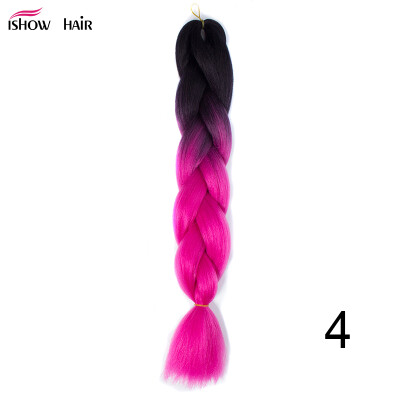 

Silky Strands 24'' 100g Ombre Synthetic Braiding Hair Extensions For Crochet Braids Kanekalon Jumbo Braids Two Tone Ombre Color 1p