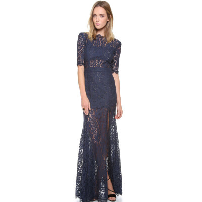 

Lovaru ™summer style 2015 new women dress Low V backless lace tassels double high open fork and dress dress