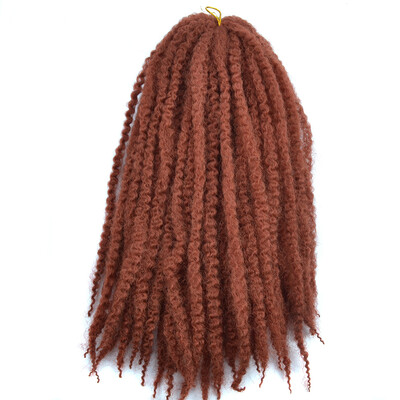 

18 Afro Marley Braids Hair Crochet Braids Hair Curl Crochet Synthetic Braiding Hair 100gPiece Brown Black Purple Color