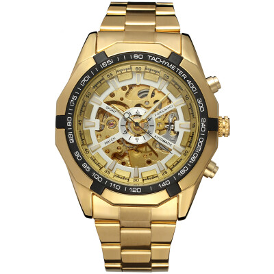 

Forsining 340 Top Brand Automatic Mechanical Business Men Watch Skeleton Luxury Watch Luxury Fashion Military Stainless Steel Watc