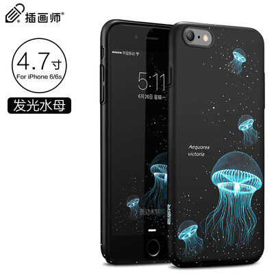 

Illustrator iPhone 6 / 6s mobile phone case / case Apple 6s all-inclusive drop protection sleeve [luminous models] luminous jellyfish