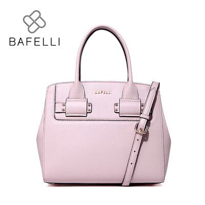 

BAFELLI autumn and winter rivet split leather handbag high capacity shoulder bolsa feminina black blue womens messenger bag