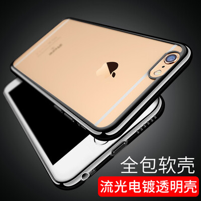 

KOOLIFE Apple 6S mobile phone case protection iphone6 ​​plating transparent shell camera protection shatter-resistant shell for Apple iphone 6 6s black