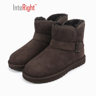 

INTERIGHT fur one snow boots female coffee color 36