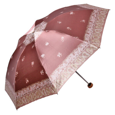 

Paradise umbrella flower color high-density polyester anti-ultraviolet three fold umbrella umbrella umbrella coffee 308T