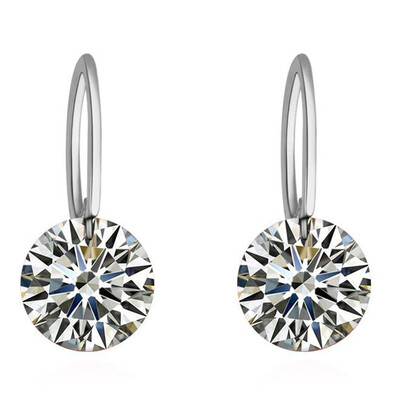 

Cubic Zirconia Drop Серьги Белый холодный цвет CZ Clear Серьги Подарки для женщин Модные аксессуары для ювелирных изделий 23966