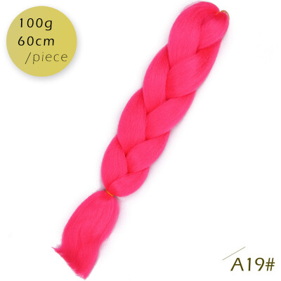 

AISI HAIR Ombre Kanekalon Braiding Hair Extensions 24inch 100g Synthetic Jumbo Braids Hair Fiber Pink Purple Blue Green 1pce