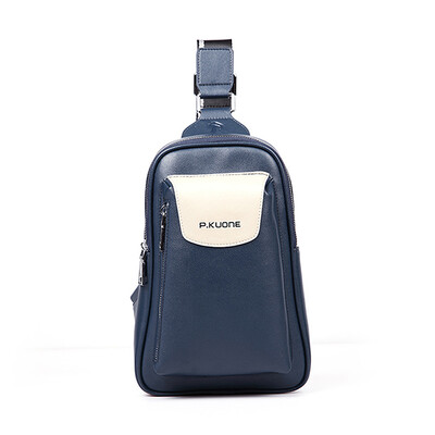 

P.kuone® Марка 2016 Горячие мужские Грудь обновления Водонепроницаемый футляр из натуральной кожи Сумка Мужчины Сумки Мода Мужской Свободный Сумки