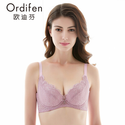 

Ou Difen sexy bra romantic seductive series lace on the underwear XB6330 pink 3680C
