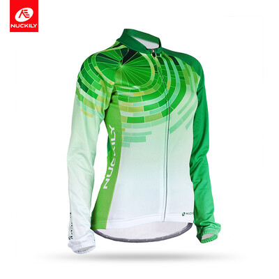 

NUCKILY Women Winter Bicycle Jersey Long Sleeve Breathable Riding Clothing GI002