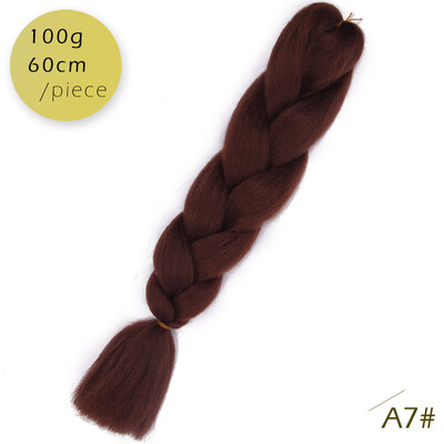 

AISI HAIR 100g / pcs 24inch Kanekalon гигантский косы Волосыломбер Две тонныЦветные синтетические волосы для кукол Вязание крю