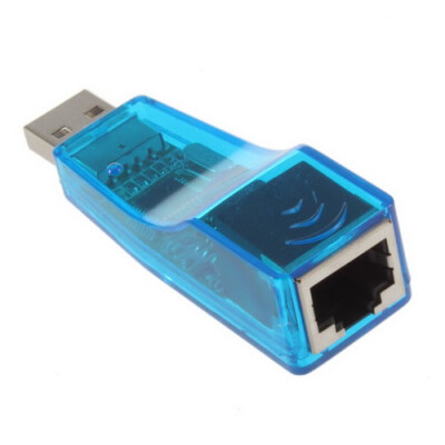 

USB 2.0 To LAN RJ45 Ethernet 10/100Mbps Network Card Adapter blue for PC