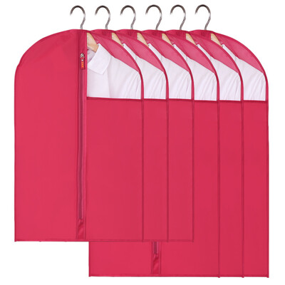 

Bicoy Oxford cloth dust cover storage bag water laundry sorting bag hanging bag 3 large 3 rose red
