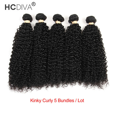 

HCDIVA Human Hair Peruvian Virgin Kinky Curly Hair 5 Bundles / Lot Natural Black Cheap Wholesale Price Hot sale Kinky Curl Weave