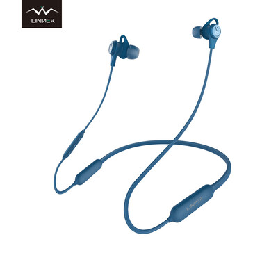 

Linner (listening to the ear) NC50 active noise reduction wireless Bluetooth sports call running magnetic waterproof ear headphones music stereo headset Sapphire
