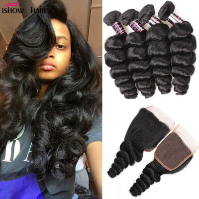 

Peruvian Loose Wave With Closure 3Bundles Peruvian Virgin Hair Loose Wave With Closure 7a Grade Unprocessed Human Hair Weave