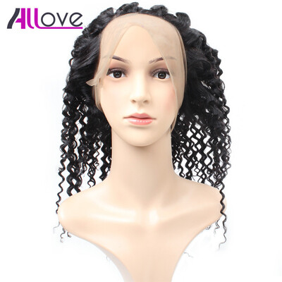 

2017 New Arrival Brazilian Virgin Hair Curly 360 Frontal Lace Closure Free Part Hot Selling Human Virgin Hair Allove Hair Products