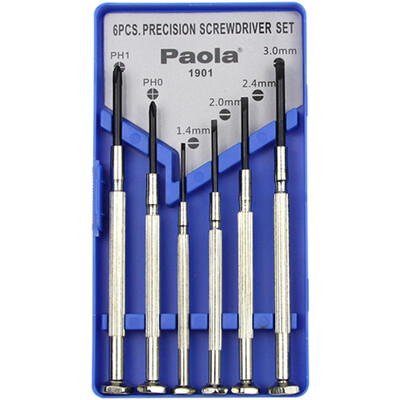 

Paola 6-in-1 precision watch screwdriver set notebook disassembled maintenance screwdriver tool group 1901