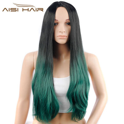 

AISI HAIR Long Hairstyles For Women 30'' Brown Ombre Wig Synthetic Hair 5 Colors Available