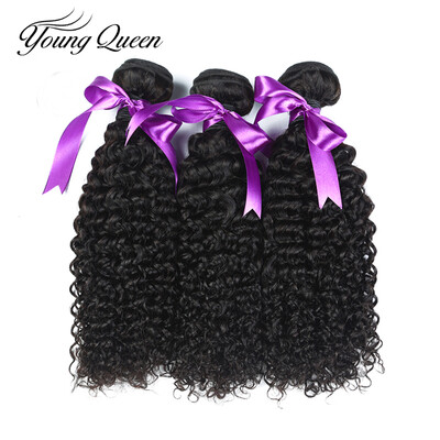 

Youngqueen Malaysian Virgin Hair Kinky Curly 3 Bundles 100% Unprocessed Human Hair Weave Malaysian Kinky Curly