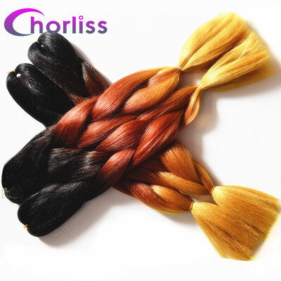 

8 pcs/pack Chorliss 24" Ombre Braiding Hair Crochet Braids Synthetic Crochet Hair Extension 100g/pack